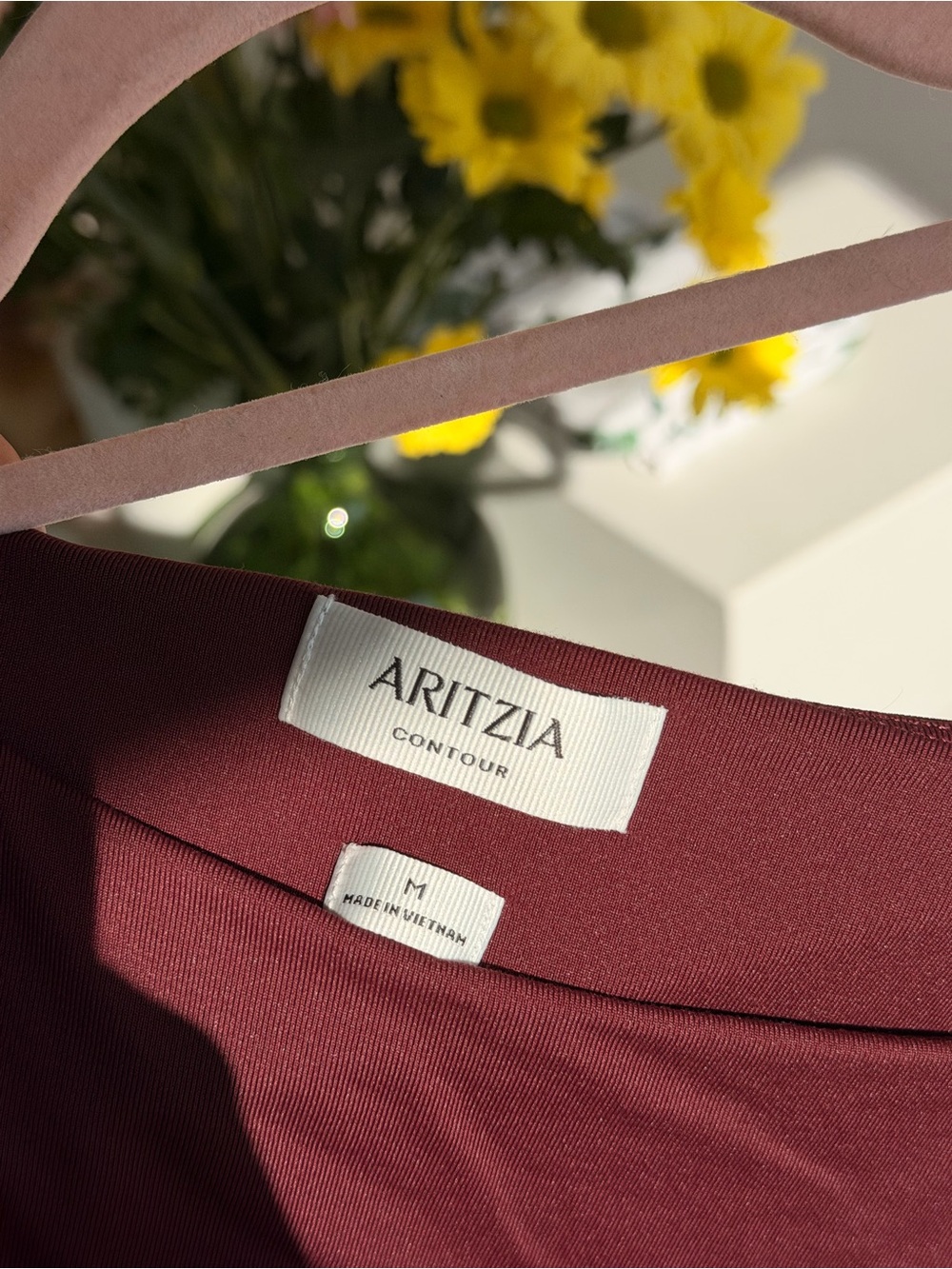 Aritzia Contour Burgundy Fitted Women’s Top